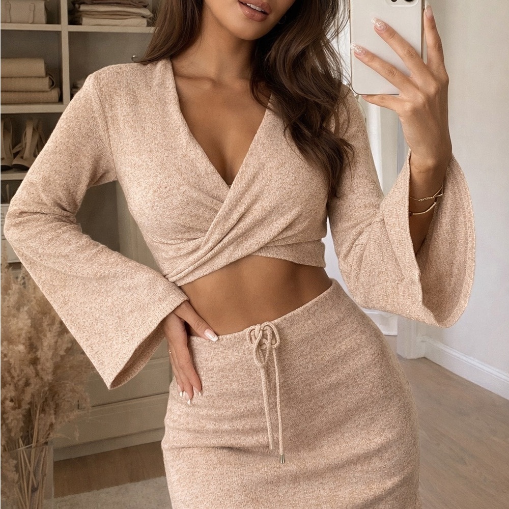Seven Wonders Woven Beach Crop Top